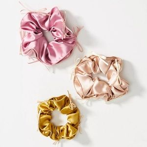 Anthropologie Mini Scrunchies, Set of Three - NWT